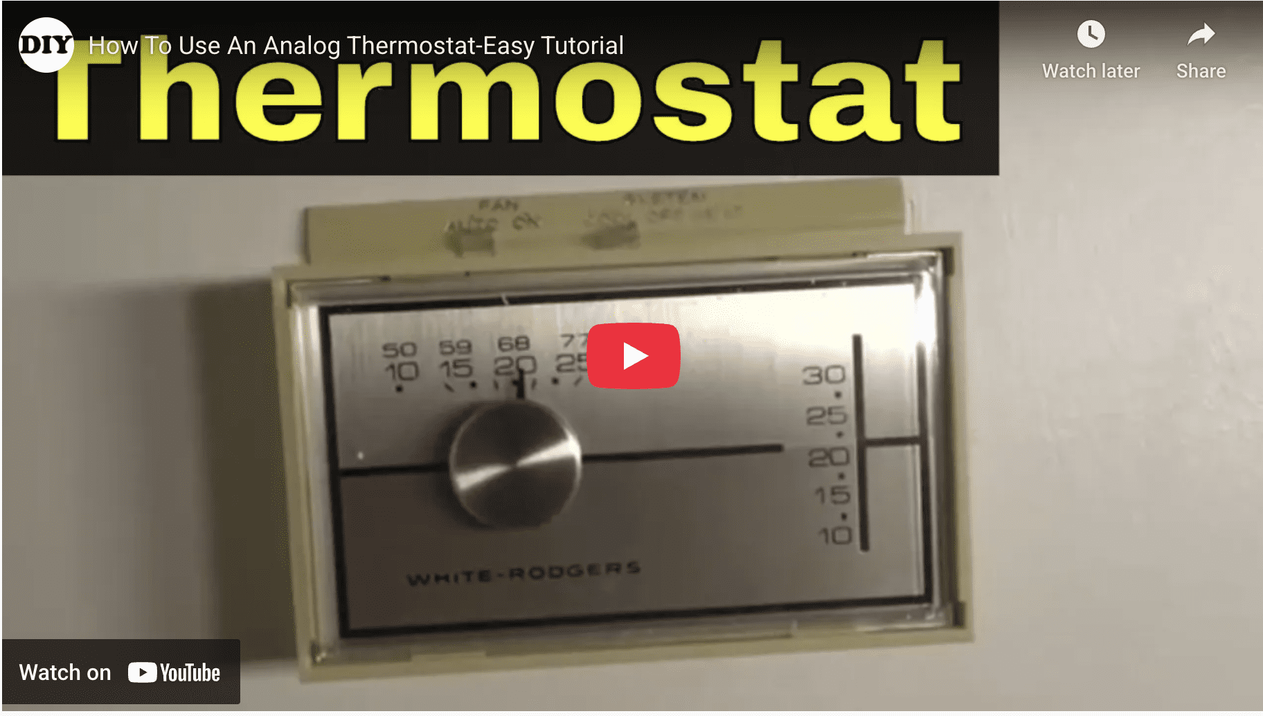 How to operate an analog thermostat commonly used in rentals.