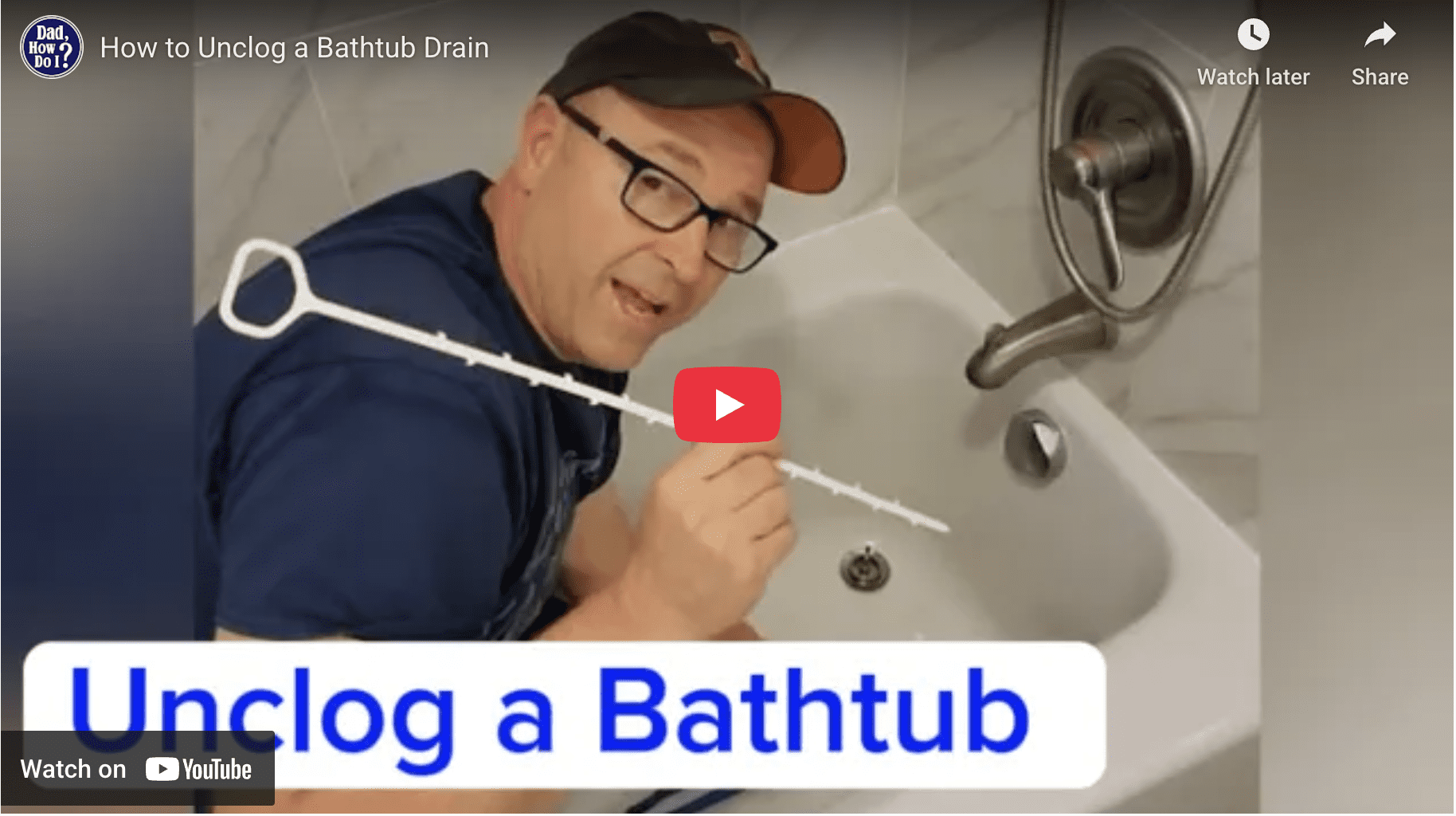 How to unclog a bathtub in your rental.